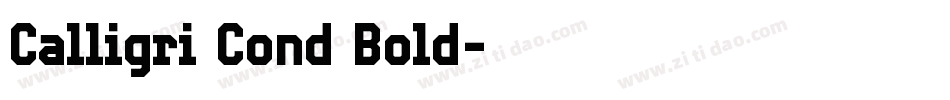 Calligri Cond Bold字体转换